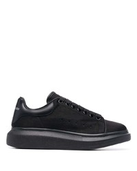 Baskets basses en toile noires Alexander McQueen