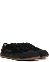 Baskets basses en toile noires Vivienne Westwood