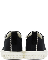 Baskets basses en toile noires Giuseppe Zanotti