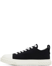 Baskets basses en toile noires Giuseppe Zanotti