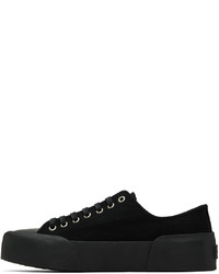 Baskets basses en toile noires Jil Sander