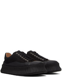 Baskets basses en toile noires Jil Sander