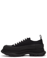 Baskets basses en toile noires Alexander McQueen