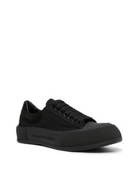 Baskets basses en toile noires Alexander McQueen