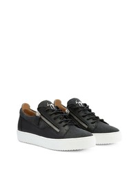 Baskets basses en toile noires Giuseppe Zanotti