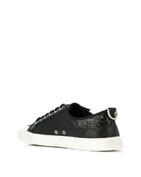 Baskets basses en toile noires Jimmy Choo