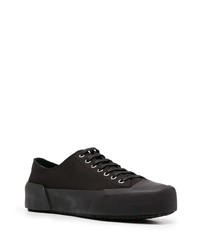 Baskets basses en toile noires Jil Sander