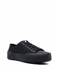 Baskets basses en toile noires Jil Sander