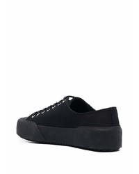 Baskets basses en toile noires Jil Sander