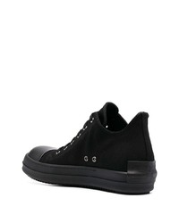 Baskets basses en toile noires Rick Owens DRKSHDW