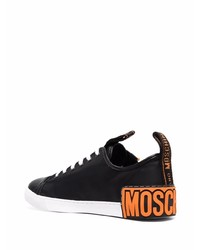 Baskets basses en toile noires Moschino