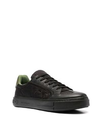 Baskets basses en toile noires Salvatore Ferragamo