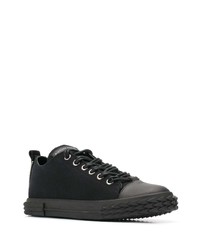 Baskets basses en toile noires Giuseppe Zanotti