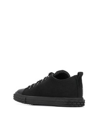 Baskets basses en toile noires Giuseppe Zanotti