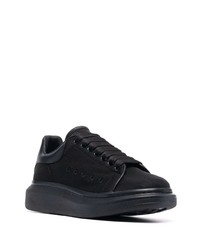 Baskets basses en toile noires Alexander McQueen