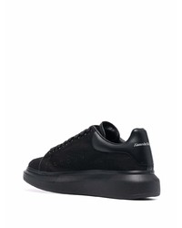 Baskets basses en toile noires Alexander McQueen