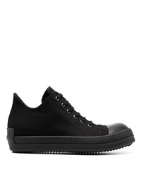 Baskets basses en toile noires Rick Owens DRKSHDW