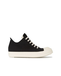 Baskets basses en toile noires Rick Owens DRKSHDW