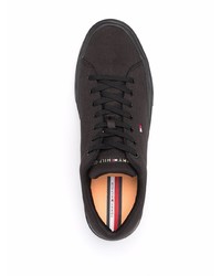 Baskets basses en toile noires Tommy Hilfiger