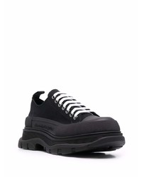 Baskets basses en toile noires Alexander McQueen