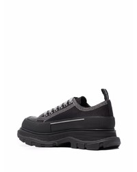 Baskets basses en toile noires Alexander McQueen