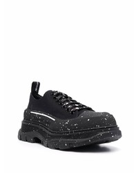 Baskets basses en toile noires Alexander McQueen