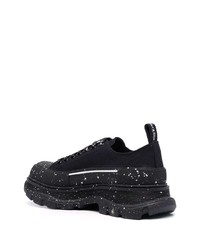 Baskets basses en toile noires Alexander McQueen