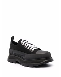 Baskets basses en toile noires Alexander McQueen