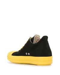 Baskets basses en toile noires Rick Owens DRKSHDW