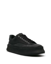 Baskets basses en toile noires Jil Sander