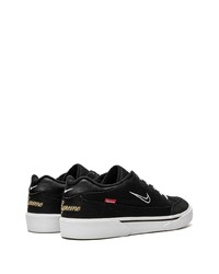 Baskets basses en toile noires Nike