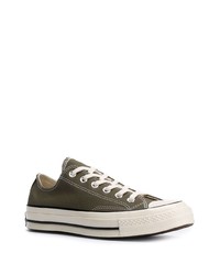 Baskets basses en toile olive Converse