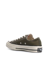 Baskets basses en toile olive Converse