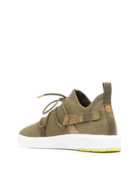 Baskets basses en toile olive Timberland