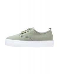 Baskets basses en toile olive Even&Odd