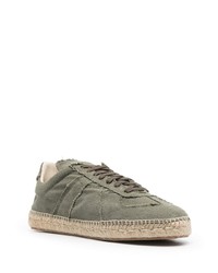 Baskets basses en toile olive Maison Margiela