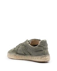 Baskets basses en toile olive Maison Margiela