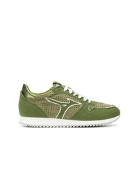 Baskets basses en toile olive Mizuno