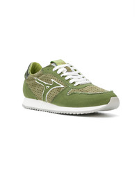 Baskets basses en toile olive Mizuno