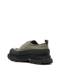 Baskets basses en toile olive Alexander McQueen