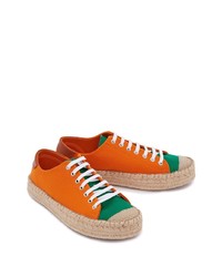 Baskets basses en toile orange JW Anderson