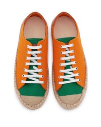 Baskets basses en toile orange JW Anderson