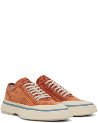 Baskets basses en toile orange Eytys