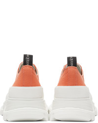 Baskets basses en toile orange Alexander McQueen