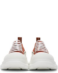 Baskets basses en toile orange Alexander McQueen