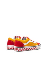 Baskets basses en toile orange Vans