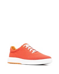 Baskets basses en toile orange Timberland