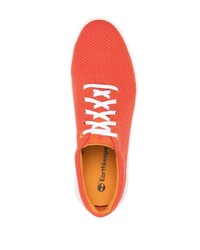 Baskets basses en toile orange Timberland