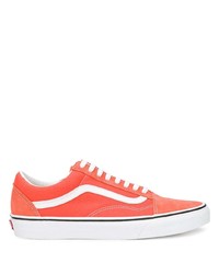 Baskets basses en toile orange Vans