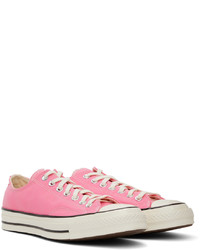 Baskets basses en toile roses Converse